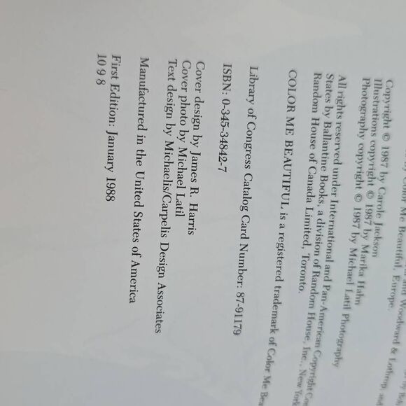 Color Me Beautiful MakeUp Book by Carole Jackson - Picture 4 of 4